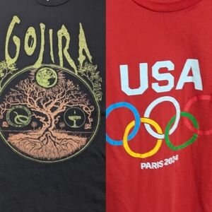 Gojira - Ooened France 2024 Olympics Heavy Metal Band Tee Size XL